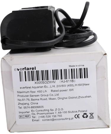 Everfarel Aquarium Corner Filter - Internal Filter Pump with Spray Rod for 300L/450L Fish Tanks (450L/H 6W) - Buy Online on GoSupps.com