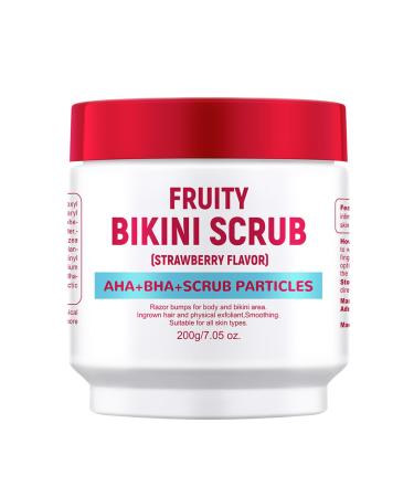 Gommage au sucre pour le corps la fraise de 7 05 oz exfoliant pour la k ratose pilaris pour les jambes de fraise la peau de poulet masque hydratant et hydratant pour le corps (strawberry)