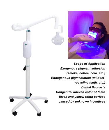 Adjustable Tooth Whitening Lamp for Clinics | Movable Tooth Bleaching Set with 5 Universal Wheels (EU) - Enhance Your Practice - Buy Online on GoSupps.com