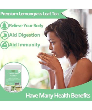 Premium Lemongrass Tea Bags 100 Tea Bags(7.06 Oz/200g) 100% Natural Lemon Grass Leaves No Additives & Caffeine free. - Buy Online on GoSupps.com