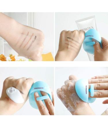 INNERNEED Silicone Face Cleanser and Massager Brush - Pack of 4 | Gentle Manual Facial Scrubber for Sensitive and Dry Skin - Buy Online on GoSupps.com