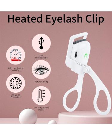 Shop Handheld Electric Heated Eyelash Curler - Rechargeable with 2 Heating Modes & Silicone Induction | Perfect Curled Lashes Anytime - Buy Online on GoSupps.com