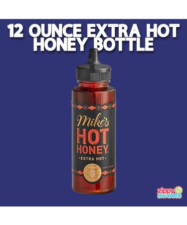 ZippySweets - Extra Hot Honey Infused with Chilies 12oz(340g) - Includes Bonus Dipping Cup Premium Spicy Honey Perfect Chili Infused Honey for Cooking Baking or Drizzling - Gourmet Extra Hot Honey - Buy Online on GoSupps.com