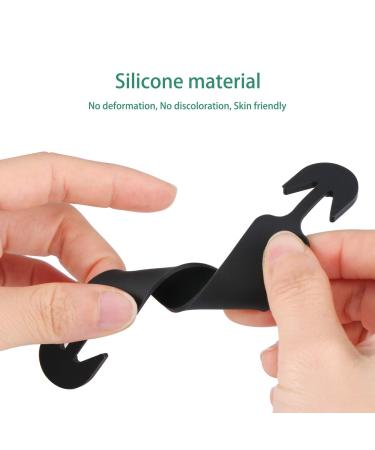 LOVMOV Silicone Anti-Slip Ear Hook Buckle Extension Straps - Reusable & Adjustable for Adults and Children (Black) - Buy Online on GoSupps.com