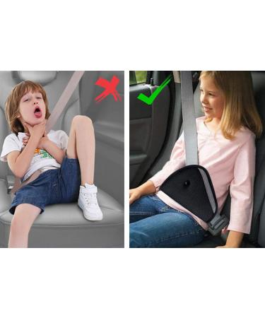 URAQT Car Seat Belt Pad Set - Kids Seatbelt Adjuster & Shoulder Pads - Grey - Buy Online on GoSupps.com