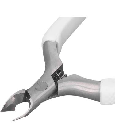 Nail Clippers Cuticle Trimmer Ergonomic Stainless Steel Cuticle Trimmer Professional Dead Skin Remover with Nail Protective Cover for Home (White) - Buy Online on GoSupps.com