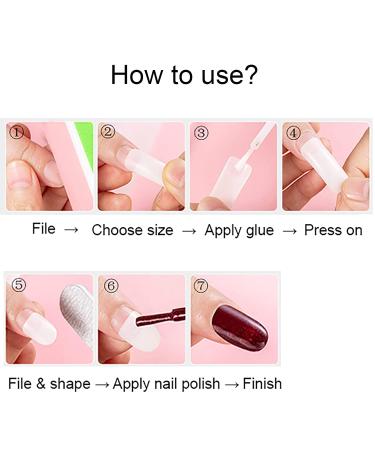 500pcs Short Square Transparent Artificial Nails with Box - 10 Sizes | Perfect for Nail Art & DIY | International Shipping - Buy Online on GoSupps.com