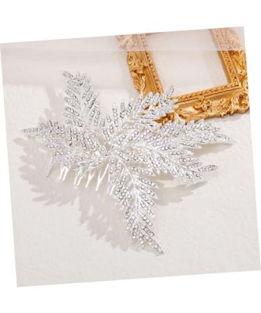 minkissy Comb bridal comb winter wedding decor bridal headpieces for wedding Bridal Hair women hair leaves hair comb Snowflake crystal headpiece hair decor alloy bride rhinestones Wig - Buy Online on GoSupps.com