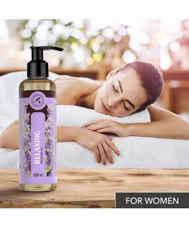 Relaxing Lavender Massage Oil 200ml | Soothing Natural Cosmetics for Sleep & Wellness | Light Aroma & Beautiful Fragrance - Buy Online on GoSupps.com