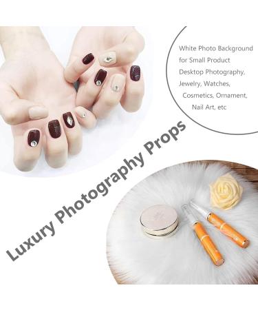 Nail Background Mat for Pictures 1pc Nail Photo Props Faux Fur Nail Mat for Pictures.15 * 19inches (White) - Buy Online on GoSupps.com