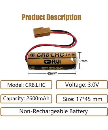 Buy 3 Pcs CR8.LHC 3V 2600mAh Battery for Fuji FDK CR8-LHC | Reliable Automatic Flusher Batteries - International Shipping Available - Buy Online on GoSupps.com