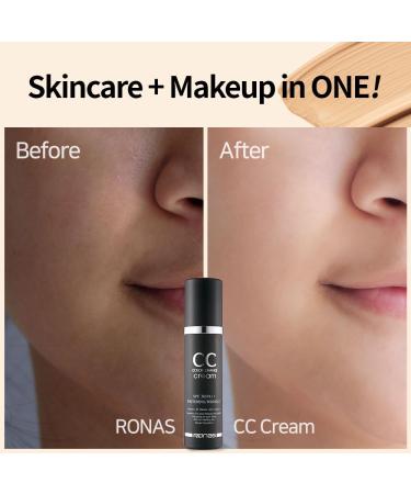 Ronas CC Color Change Cream SPF38 PA+++ | UV Protection Sunscreen Foundation | Korean Aesthetic Cosmetics 1.69 Fl oz - Buy Online on GoSupps.com