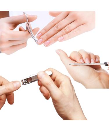 Claus's 5-Part Manicure Set with Etui - Nail Scissors Files Tweezers Clippers & Skin Remover - Carbon & Stainless Steel - Jungle Blue White - CL-96114 - Buy Online on GoSupps.com