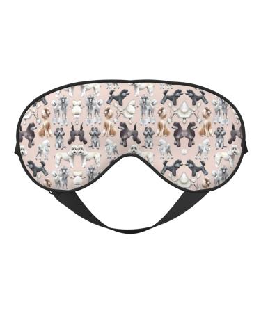Poodles Dogs Eye mask Soft Elastic and Adjustable Nighttime Comfort Sleeping mask Suitable for Both Men and Women
