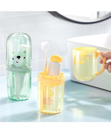 Buy Oyrcvweuy Portable Travel Toothbrush & Creative Cartoon Brush Cup | Perfect for Couples & Families - International Shipping Available - Buy Online on GoSupps.com