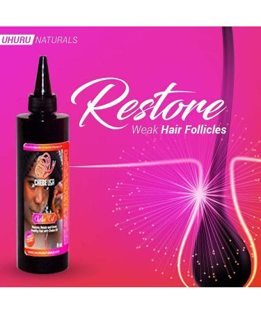 Uhuru Naturals Chebe Oil 4oz - African Chebe Serum Treatment for Repair, Growth & Moisture with Ostrich Oil & Essential Oils - Ideal for Dry Scalp & Hair - Buy Online on GoSupps.com
