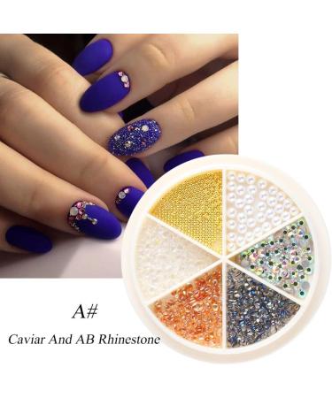 In Wheel Nail Art Decoation Pearl Chameleon Stone Nail Stud Nail Rhinestone Mixed Design 3D(B) - Buy Online on GoSupps.com