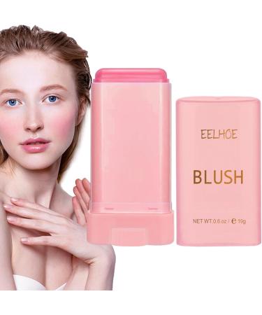 Women's Facial Blusher Stick - Creamy Makeup Solid Moisturizing Stick Blusher Balm Long-lasting Hydrating Blusher Cheek Stick Cream Blusher for Face Cheek Pink - Buy Online on GoSupps.com
