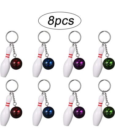 Buy Aweisile Mini Bowling Keychain - 8 Pieces Bowling Pins & Ball Key Trailer - Perfect Gift for Bowling Fans - Buy Online on GoSupps.com