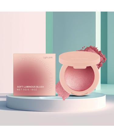 Gitekain Blush Powder Powder Blush Face Makeup Long Lasting Buildable Shine Makeup Lightweight Cosmetics For All Skin Tones Women Girls Travel Wedding Party Light Pink - Buy Online on GoSupps.com