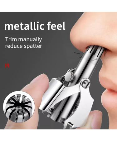 Manual Nose Hair Trimmer - 360 Stainless Steel Nasal Hair Trimmer for Men | Precision Grooming Tool - Buy Online on GoSupps.com