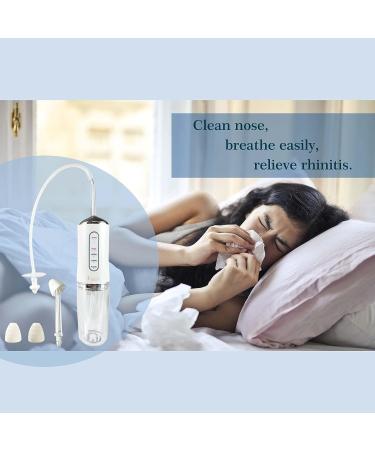 KYZETJD Electric Nasal Irrigator - 3 Modes, Portable Sinus Relief & Rinse System for Adults (White) - Buy Online on GoSupps.com