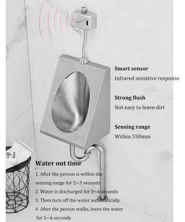 Commercial Washout High-Efficiency Urinal Automatic Sensor Urinal Toilet Urinal Wall Mounted Intelligent Touchless Urinal Flush Valve Auto Urinals Used in Hotel Public - Buy Online on GoSupps.com