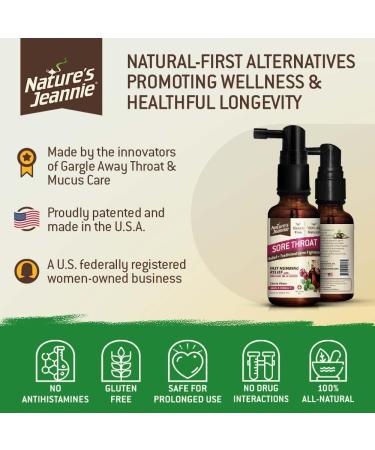 Nature's Jeannie Sore Throat Spray - Cherry Flavor - 3.4 Fl Oz - TSA Travel Size Natural Germ-Fighter with Oregano Oil & Cloves for Soothing Relief - Shop Internationally - Buy Online on GoSupps.com