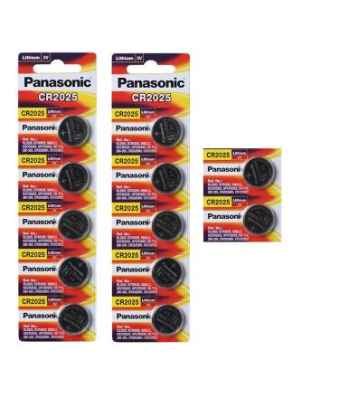 Panasonic 12 X Cr2025 3V Lithium Coin Cell Batteries