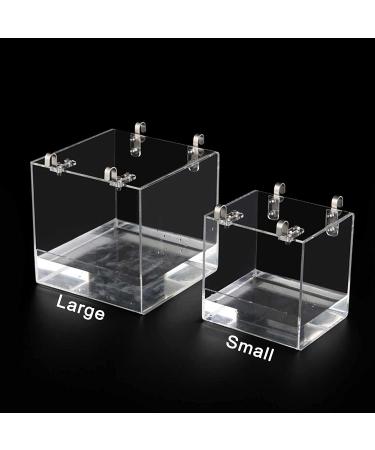 Hanging Bird Bath Cube | Transparent Shower Box Bowl with Stainless Steel Hooks for Small Birds - Ideal for Canary, Budgerigar, Parrots, and More - Buy Online on GoSupps.com
