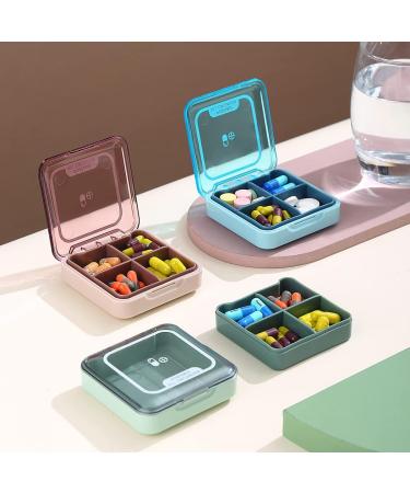 Berglander Travel Pill Organizer (Pack of 3) | Waterproof & Portable Medicine Case - 4 Compartments for Daily Vitamins & Fish Oil - Buy Online on GoSupps.com