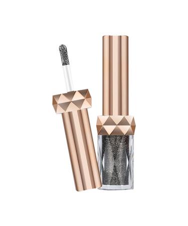 Pigmented Liquid Eyeshadow - Colors Eyeshadow Long Lasting & Blendable Eye Makeup - Waterproof Liquid Eyeshadow 2# shine black