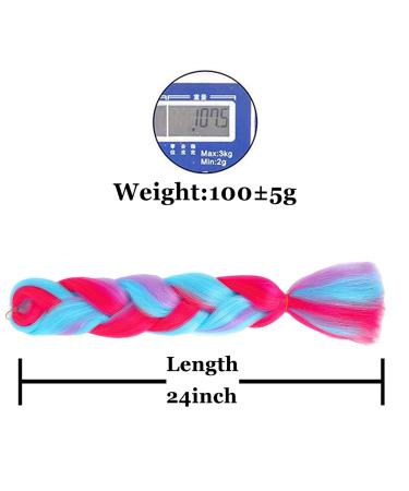 Fanfyfyu Ombre Braiding Hair - 3 Pack Kanekalon Jumbo Braid Extensions 24 for Box Braids - High-Quality Hair Art (MC88) - Buy Online on GoSupps.com