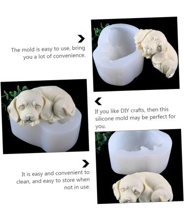 IMIKEYA Dog Fondant Molds 2pcs Mold White Cake 3D Silica Gel Decorate Baking Fondant Mold 10.8X8.5X5CMx2pcs - Buy Online on GoSupps.com
