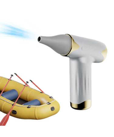 Air Hair Dryer Battery Operated Hair Dryer Handheld Hair Dryer Cordless Hot Air Hair Dryer Rechargeable Personal Cordless Turbos Fan Dry Blower with Adjustable Speed for Travel Use Silver High Speed turbine Hair Dryer