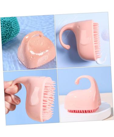 Toyvian Silicone Shampoo Brush - Infant Scalp Massager & Hair Cleaner - ABS Pink Baby Hairbrush - Buy Online on GoSupps.com
