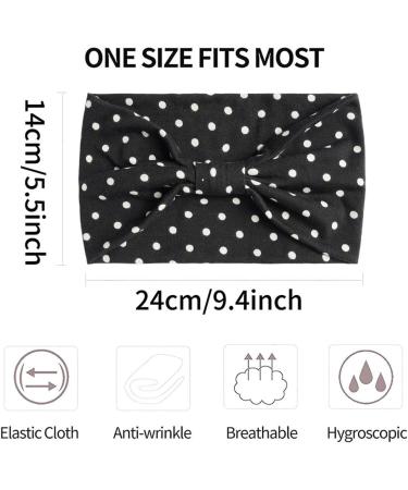 scicent Wide Headbands for Women 3 Pieces Turban Headbands for Women Wide Vintage Head Wraps Knotted Cute Hair Bands Accessories - 3530 - Buy Online on GoSupps.com