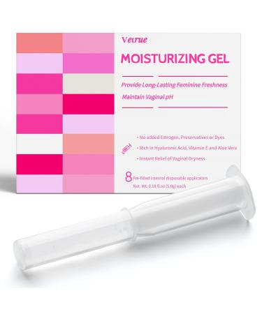 Vaginal Moisturizing Gel Water-Based pH-Balanced Formula with Hyaluronic Acid Aloe Vera & Natural Herbs Feminine Care for Intimate Areas Gentle Solution for Vaginal Dryness and Discomfort (8PCS)