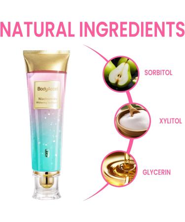 Niacinamide Whitening Toothpaste - Natural Stain Removal & Fresh Breath | BodyAccel - Buy Online on GoSupps.com