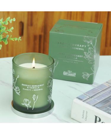 Berries Bergamot Vanilla Candle - Luxurious Soy Wood Wick Aromatherapy - Highly Scented Fruity Citrus Candle for Home - Relaxing Gift for Women & Men - Buy Online on GoSupps.com