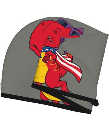 Dinosaur Super Hero Microfiber Hair Towel for Women | Soft Absorbent Coral Velvet Wrap - Quick Dry for Long Curly & Thick Hair - Buy Online on GoSupps.com