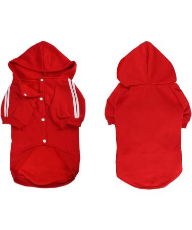 NAMSAN Dog Sweater | Warm Winter Clothes for Large Dogs | Red Button Design Hoodie | 5XL Size - Buy Online on GoSupps.com