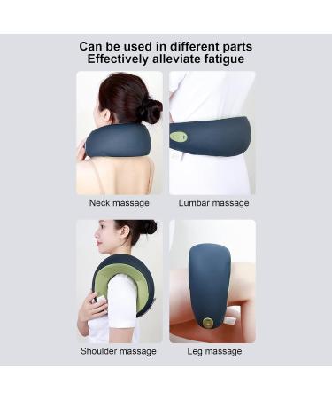Topyond Wireless Electric Massage Pillow - Neck & Back Heat Therapy Device for Home Office & Car - Blue & Green - Buy Online on GoSupps.com