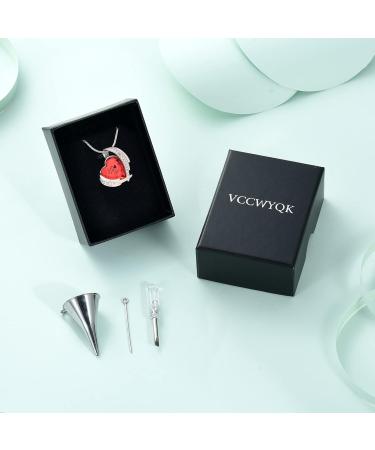 VCCWYQK Cremation Jewelry Crystal Heart Necklace for Ashes Urn Necklace Keepsake for Urn for Memorial Jewelry Red - Buy Online on GoSupps.com
