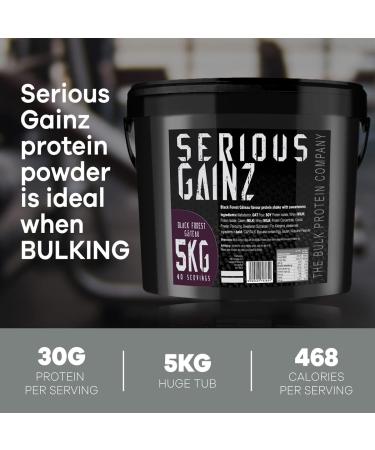 The Bulk Protein Company - Serious Gainz Mass Gainer Protein Powder Black Forest Gateau 5kg Black Forest Gateau) 5kg - Buy Online on GoSupps.com