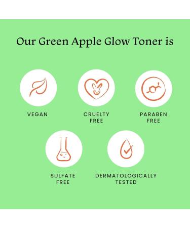 Foxtale Green Apple Glow Toner with Niacinamide | Fruit AHA Extract and Hyaluronic Acid | Clinically Proven Brightening Ingredients | All Skin Types | Men & Women - 100ml - Buy Online on GoSupps.com