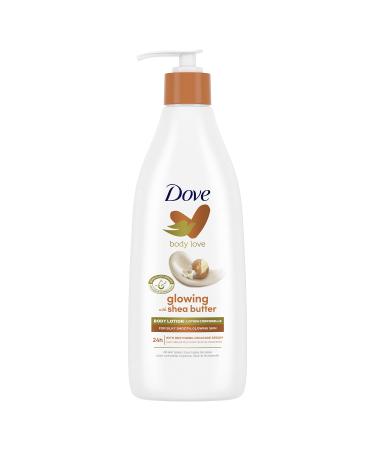 Dove Body Love Glowing with Shea Butter moisturizing Body Lotion for silky smooth glowing skin with restoring ceramide serum 400 ml Pampering Care