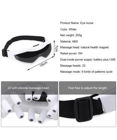3D Eye Massage Device - USB Vibration Eye Mask for Anti-Fatigue & Wrinkle Care | International Shipping Available - Buy Online on GoSupps.com