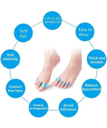 ENPAP Toe Separator Socks - Gel Corrector for Overlapping Toes, Straightener for Yoga Practice and Relief - 1 Pair - Buy Online on GoSupps.com