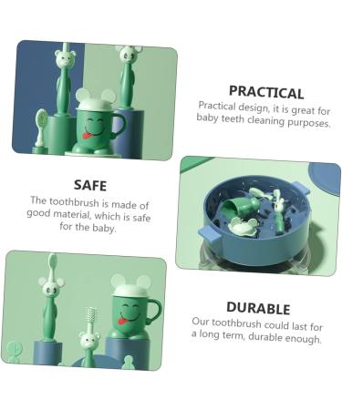 Beaupretty Toddler Toothbrush Set - Silicone Baby & Childrens Tooth Cleaning Brush for Infants - Safe & Soft Baby Training Toothbrush - Buy Online on GoSupps.com